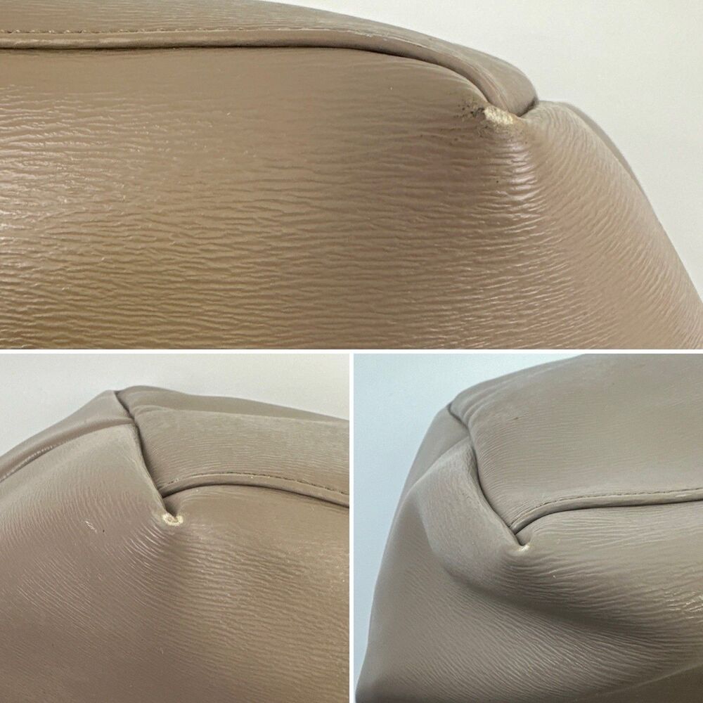 Longchamp Le Pliage City Tote Bag Taupe Leather Coated Canvas Zip Large Flap - Picture 16 of 16